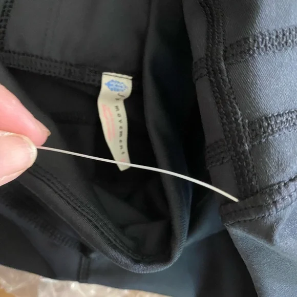 FREE PEOPLE NWOT Black Swerve Tie Ankle Leggings - Picture 16 of 16